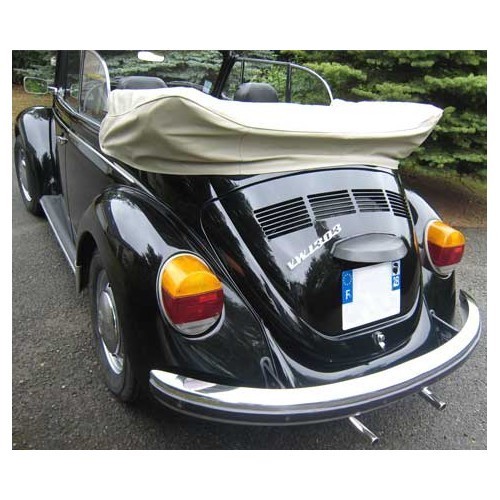  Couvre capote en Vinyle Blanc cassé pour Volkswagen Coccinelle 1303 Cabriolet 73 ->07/77 - VK00608BE 