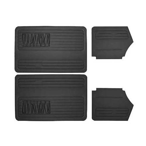  Deurpanelen TMI ZWART voor Volkswagen Kever 1303 Cabrio 73 -&gt;79 - 4 stuks - VK10133011 