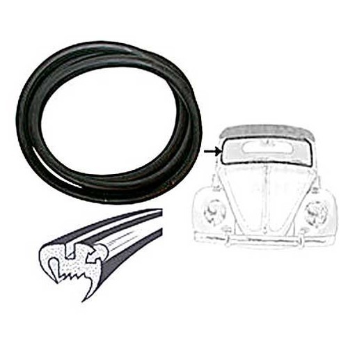     
                
                
    "Cal look" smooth windscreen seal for Volkswagen Beetle 1303 Cabriolet - VK10202
