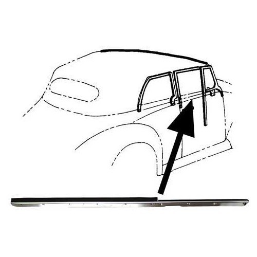 Aussenfensterheber vorne rechts für Käfer Cabriolet 08/1965-&gt; - VK114002