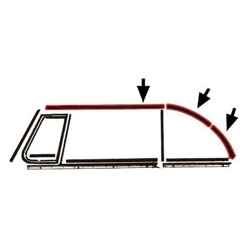 Selos de capota para Volkswagen Carocha Conversível 50 -&gt;64 - VK12500