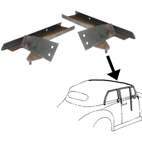  Tôles de réparation pour armature de capote 68 ->71 - 2 pièces - VK15504 