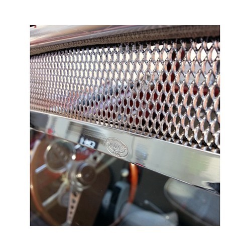 Polished aluminium door ventilation grilles for Volkswagen Beetle ->64 - VK39000