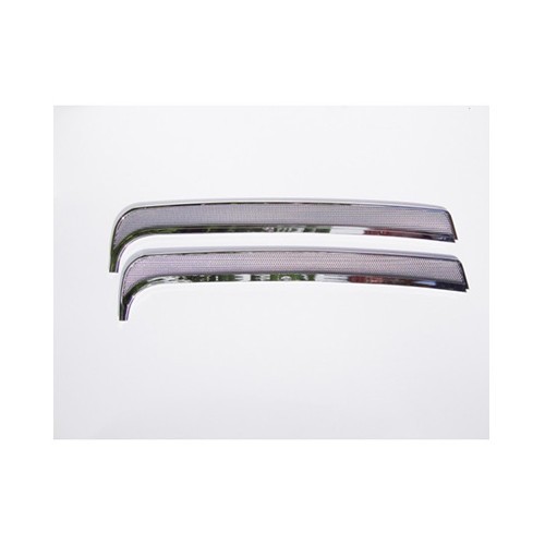 Polished aluminium door ventilation grilles for Volkswagen Beetle ->64 - VK39000