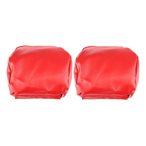  Housses appuie tête TMI rouge 957 pour Volkswagen Cox 77-79 - La paire - VK43101095 