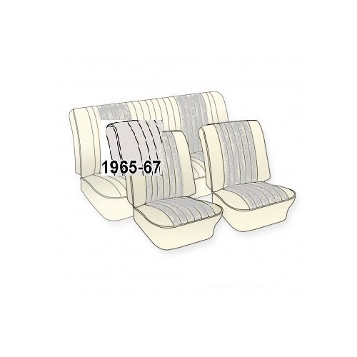 Housses de sièges TMI 2 tons couleurs & texture au choix pour Volkswagen Coccinelle cabriolet 65 ->67 - VK43139 