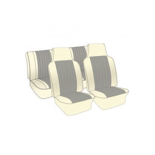  Housses de sièges TMI 2 tons couleurs & texture au choix pour Volkswagen Coccinelle cabriolet 68 ->69 USA - VK43140 