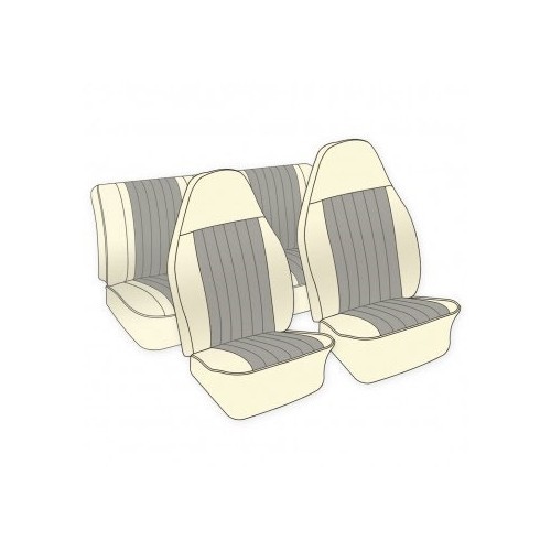  Housses de sièges TMI 2 tons couleurs & texture au choix pour Coccinelle cabriolet 73 USA - VK43142 