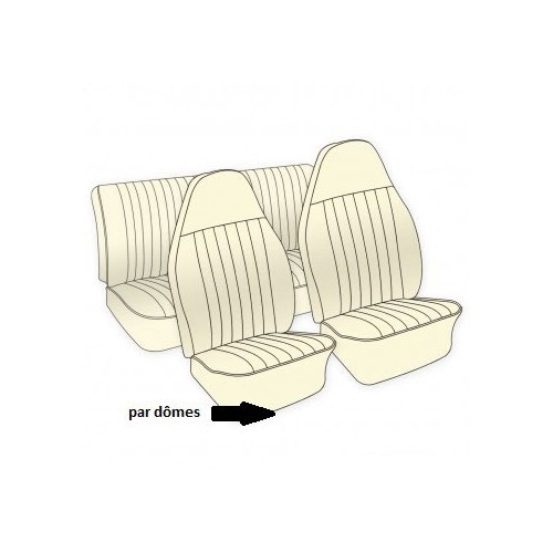  Housses de sièges TMI en vinyle gaufré pour Coccinelle Cabriolet 73 (USA) - VK43150 