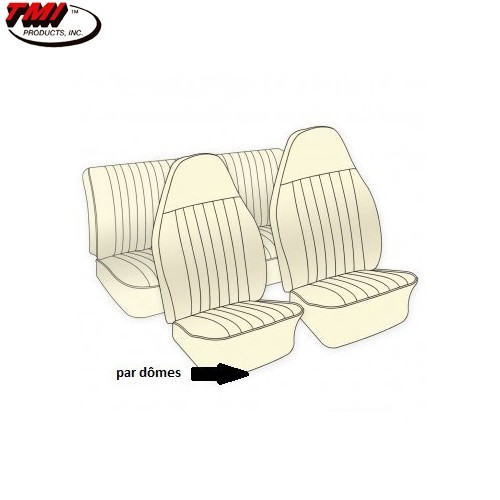  Housses de sièges TMI en vinyle lisse pour Coccinelle Cabriolet 73 (USA) - VK43151 