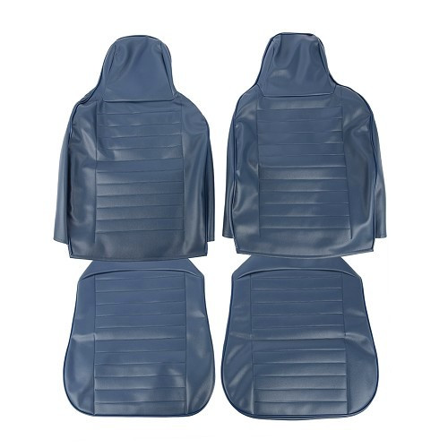 TMI seat covers in smooth Navy Blue vinyl for VOLKSWAGEN Beetle Convertible (1974-1976) - (USA) - VK43177