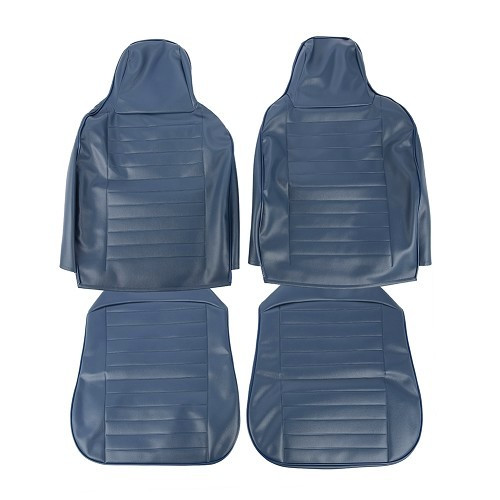 Fundas de asiento TMI en vinilo azul marino liso para VOLKSWAGEN Beetle Convertible (1974-1976) - (USA) - VK43177