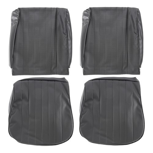  Capas de assento em vinil com relevo TMI para Volkswagen Beetle descapotável 65 -&gt;67 - preto 01 - VK43199 