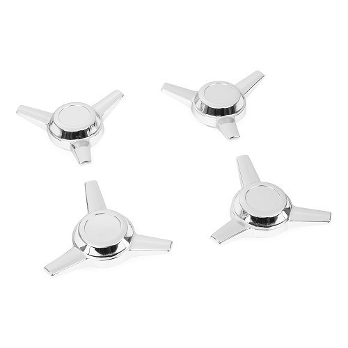  Tampas de cubos cromadas de 3 raios - conjunto de 4 - VL31503Q 