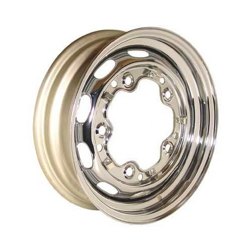     
                
                
    Chrome-plated steel rim style 356 4.5x15" with hole 5x205 - VL33202
