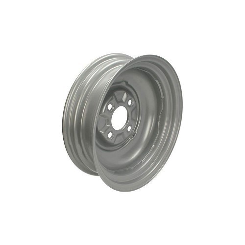 4 x 130 grijs baby maan look gladde metalen velg, 4,5 x 15", ET 38,8 - VL33414