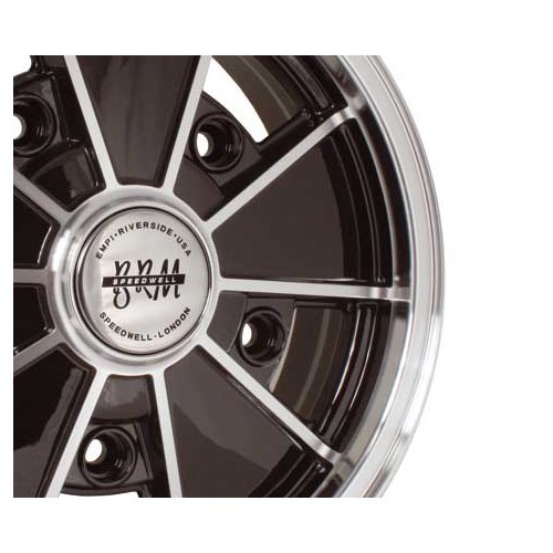  1 Llanta estilo BRM 5 x 205 Negra 5 x 15" EMPI - VL37006-1 