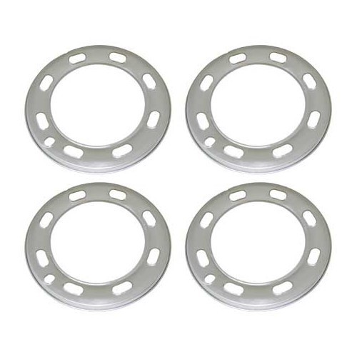  Polished aluminium trim rings for Volkswagen Beetle 68 -&gt;71 - set of 4 - VL40502 