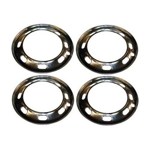  Circles for Volkswagen Beetle 49 -&gt;65 - polished aluminium - set of 4 - VL40503 