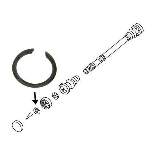  1 blokkeringsclip voor de kern van de cardan - VS00404 