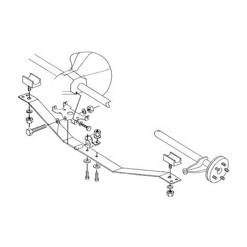 Achterste anti-rollbar EMPI voor Kever met trompetten - VS02000