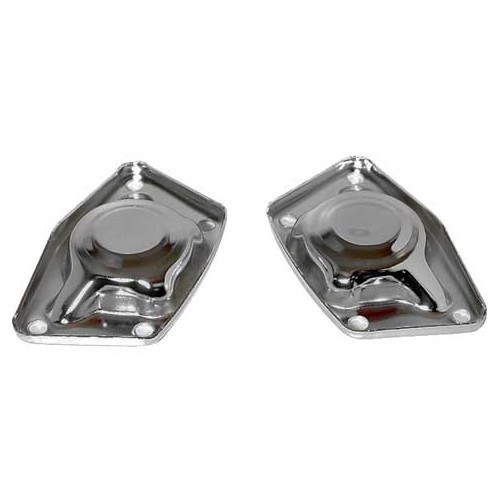 Chromed rear trumpet covers for Volkswagen Beetle 1200, 1300, 60-&gt; - 2 pieces