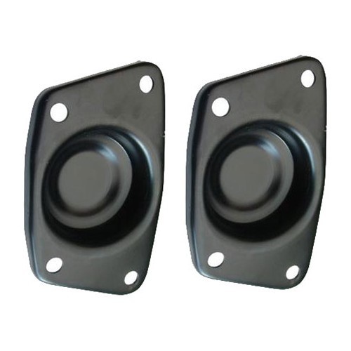  Tapa de trompeta trasera redonda negra para Volkswagen Beetle 1200, 1300, 68-&gt; - 2 piezas - VS03003 