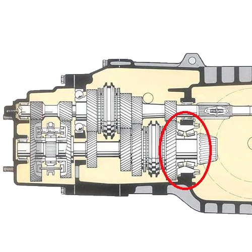 Rolamento de 2ª linha com roletes cónicos para caixa de velocidades manual VW - VS09920