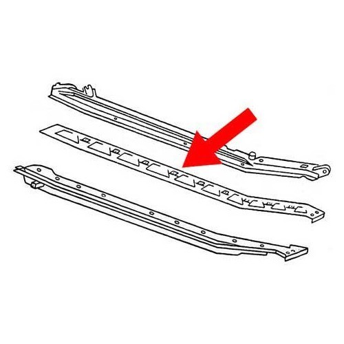 Tôle sous conduit de chauffage droit pour Volkswagen Coccinelle 1200, 1300, 1500 - VT114222