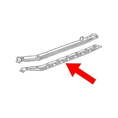 Lamiera sotto tubo di riscaldamento sinistro per Volkswagen Cox 1303 & 1303 - VT115111