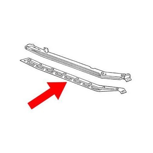 Chapa debajo del conducto de calefacción derecho para Volkswagen escarabajo 1302 y 1303. - VT116222