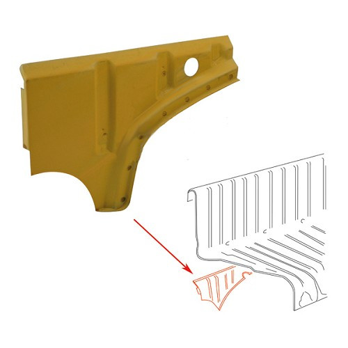  Motorblech vorne rechts hinten für Volkswagen Beetle (08/1965-07/1989) - VT15903 