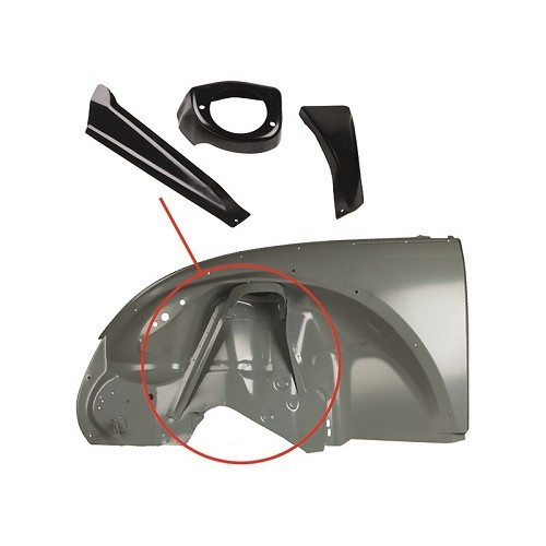  Reparatieset voor schokbrekerbeugel linksvoor voor VOLKSWAGEN Kever 1302 - VT21701 