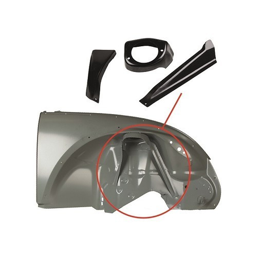  Reparatieset voor schokbrekerbeugel rechtsvoor voor VOLKSWAGEN Kever 1302 - VT21702 