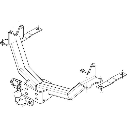 Attelage WESTFALIA pour NISSAN NV400 PLATEAU TRACTION ROUES SIMPLES de 10/2011 à nos jours - WD03647