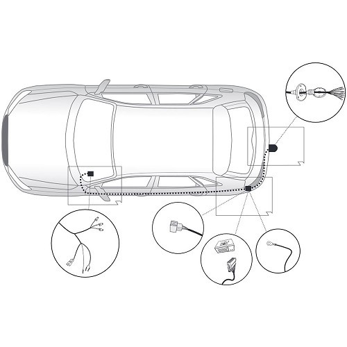 7-poliger Kabelbaum für AUDI A3 LIMOUSINE 3 TÜRER 8V (02/2012 - 05/2014) - WD04716