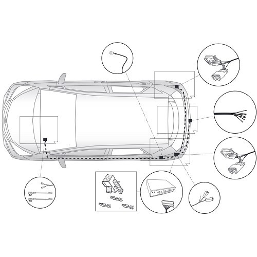 Cablaggio a 7 poli per TOYOTA AURIS SEDAN 2 (10/2012 - 12/2018) - WD04928