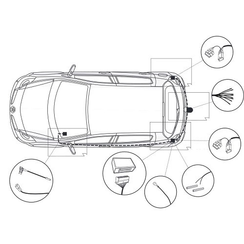 7-pin harness for RENAULT MEGANE 3 BERLINE (11/2008 - 01/2016) - WD05207