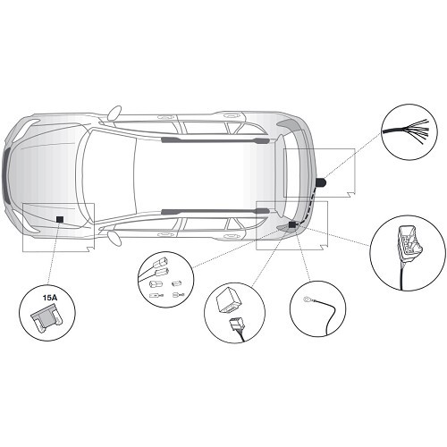 7-poliger Kabelbaum für TOYOTA RAV4 4 (12/2012 - 12/2018) - WD05248