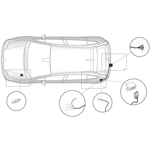 Faisceau 13 broches pour CITROËN C4 PICASSO 1 (10/2006 - 05/2013) - WD05347