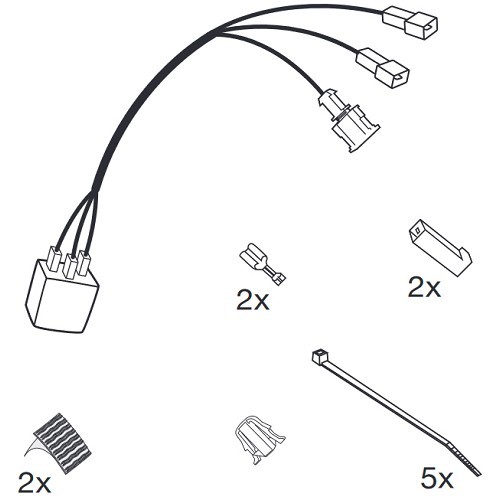  Cablagem adicional para desactivação de luz de nevoeiro para Volkswagen Caddy 3 e AUDI A4 B6 - WD05689 